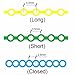 10 Pcs Colorful Dental Orthodontic Elastic Chain Power Chains Brace Orthodontic Spool Elastic Rubber Band(4.5M/PACK) (Long)