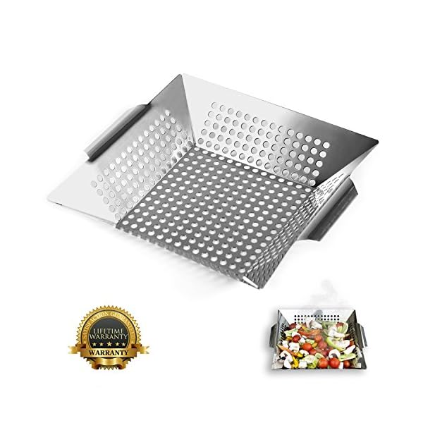 Nonstick-Stainless-Steel-Vegetable-Grill-Basket-Wok-Topper-with-Carry-Handles-Bonus-Ebook-for-No-Mess-Stir-Fry-Grilling-Fish-Seafood-Veggies-Fruit-by-Luxury-Grill-Products-12-x-12-x-224