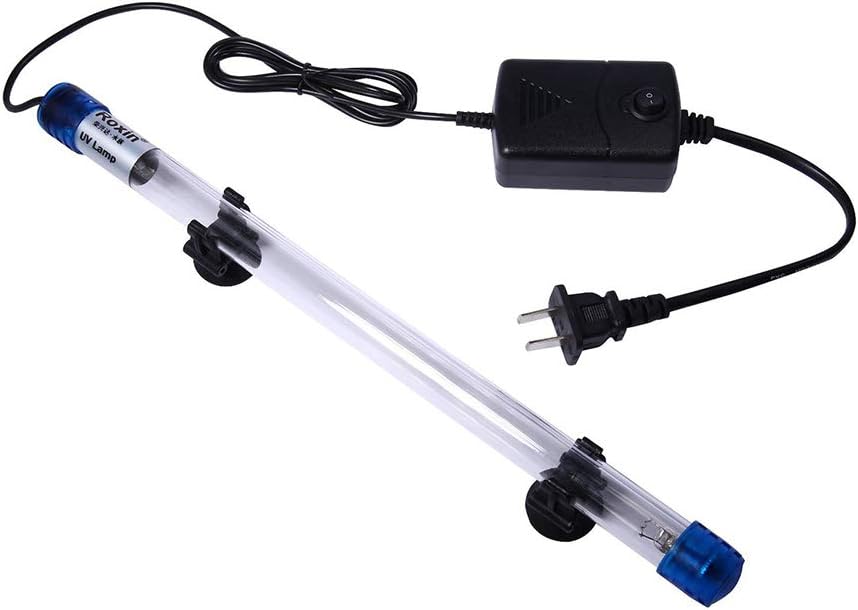 ETbotu 110v-220V Aquarium UV Germicidal Light Ultraviolet Sterilizer Lamp Submersible Diving Fish Reef Coral Tank Bactericidal Lamp European regulations  5w