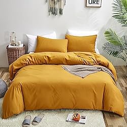 Luxlovery Mustard Yellow Comforter Set Full Dark