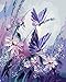 RIHE DIY Oil Painting Paint by Numbers Kits for Adults Kids Beginner - Butterfly with Purple Flower 16 x 20inch with Brushes and Acrylic Pigment (without Frame)