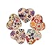 DECORA 200pcs Assorted Design Wooden Buttons for Crafts Scrapbooking or Sewing