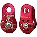 CARAPEAK 2 Pack Heavy Duty Small 22kN Climbing Pulley with Stainless Steel Ball Bearing for 1/4 to 1/2 inches Rope
