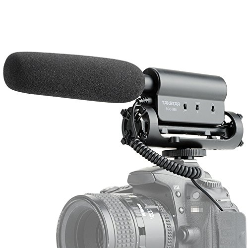 TAKSTAR SGC-598 Interview MC Microphone for Canon Nikon DSLR Cameras,eg Nikon D5200 D5300 D5000 D5100 D5500 D7200 D7000 D3300 D3200 D3000.