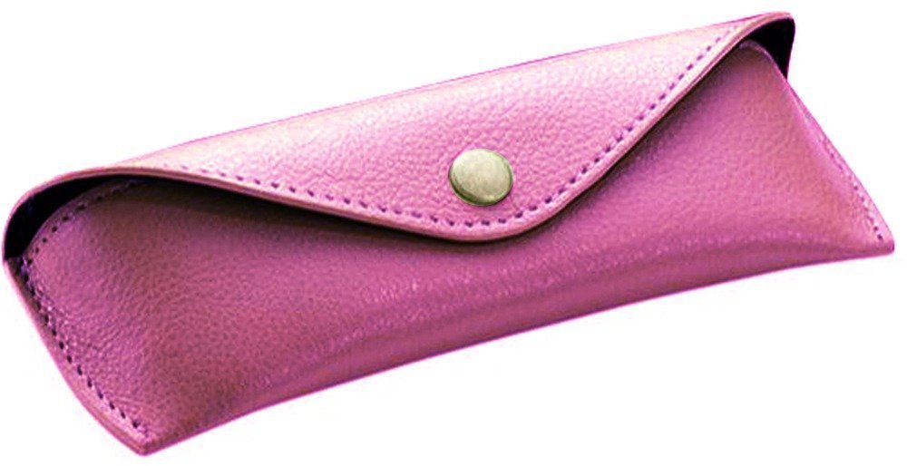 Alassio Glasses - Genuine Leather Case, Small, Approx. 16 x 5.5 x 3 cm Pocket Organiser - Pink