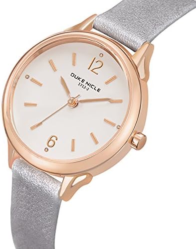 Womens Fashion Watch,Ladies Elegant Casual Waterproof Quartz Wrist Watches for Girls with Comfortable Genuine Leather Band(Black/Pink/Grey/White/Red)