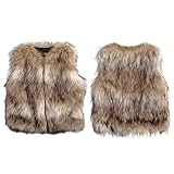 Unisex Baby Soft Faux Fur Vest Warm Sleeveless Jacket