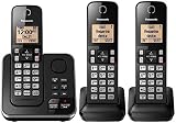 Panasonic KX-TGC363B / KX-TG633SK Dect 6.0 3 Handset Landline Telephone (KX-TGC362B +1)(Renewed)