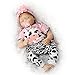 SanyDoll Reborn Baby Doll Soft Silicone 22inch 55cm Magnetic Lovely Lifelike Cute Lovely Baby Pink Sleeping Baby