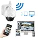 Dericam Outdoor WiFi IP Security Camera, Pan/Tilt Camera, Fixed Lens(f=4mm, Not Optical Zoom Lens) 1.3 Megapixel, Pre-Installed 16GB Memory Card, S1E-16G White…