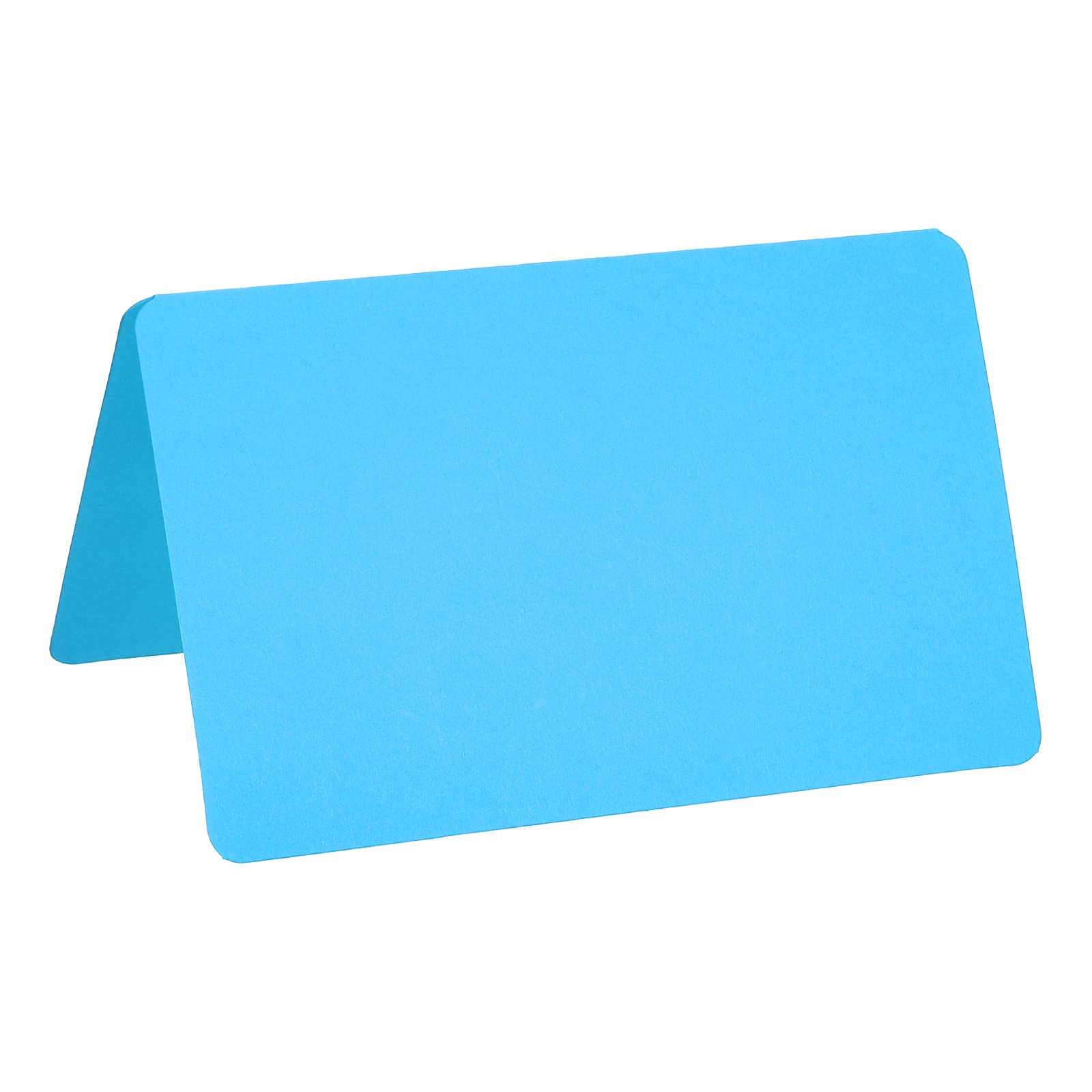 PATIKIL Greeting Cards,100Pcs Favor Decor Foldable Blank Card for Wedding, Party, DIY Decoration, Table Name Place Cards, Blue Card Paper