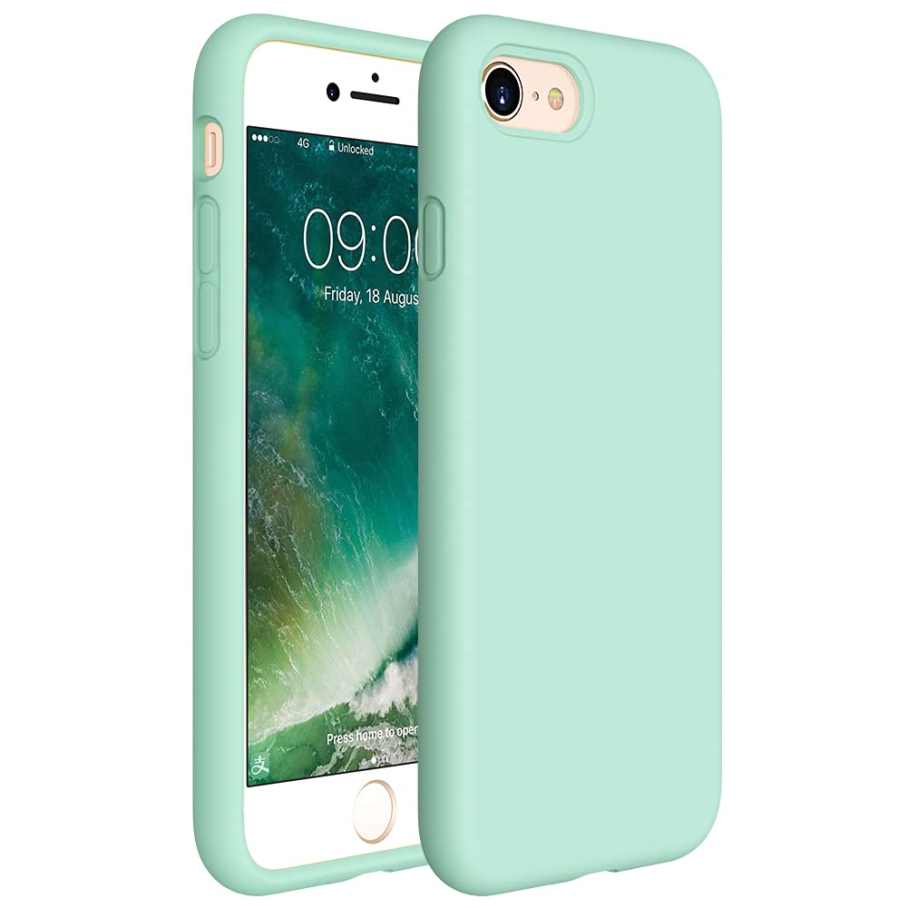 Miracase iPhone SE 2020 Case,iPhone 8 case,iPhone 7 Silicone Case Gel Rubber Full Body Protection Cover Case Drop Protection for Apple iPhone SE 2020/ iPhone 8/ iPhone 7(4.7")(Pistachio Green)