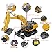 HuiNa 2.4Ghz Alloy 11 Channel Crawler Full-Function Excavator, Radio Remote Control Construction Truck R/C RTR (Excavator)