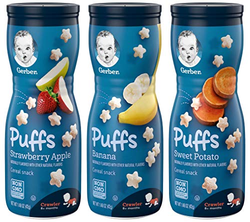 Gerber Puffs Cereal Snack Variety Pack 1 Strawberry Apple 1 Banana 1 Sweet Potato 1 48 Oz Each Pack Of 3 On Galleon Philippines