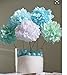 Furuix Baby Shower Decorations for Boy 16 pcs White Baby Blue Tissue Pom Pom Flower and Paper Lanterns First Birthday Party Decorations Frozen Baby Shower Party Decoration Set for Boy