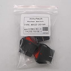 mxuteuk 3pcs AC110V/120V Rocker Switch DPST ON-Off
