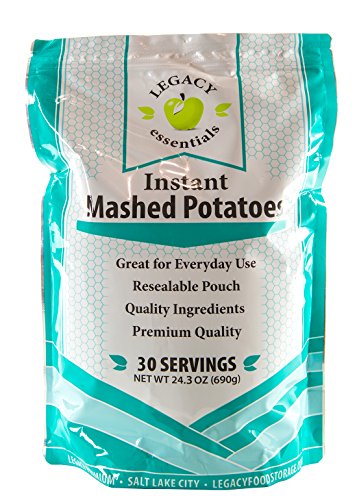 Legacy Essentials Instant Mashed Potato Flakes - 15 Year Shelf Life Freeze Dried Mash Potato for Emergency Food Storage Supply (Quantity 1)