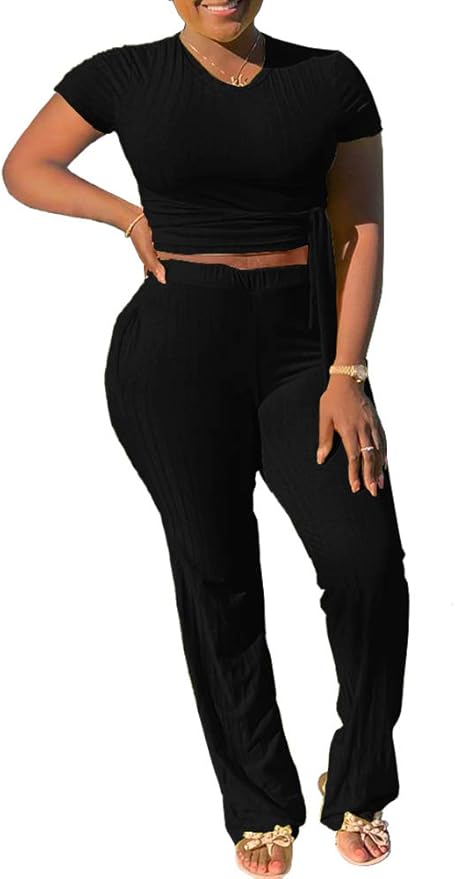 top and flared pants set