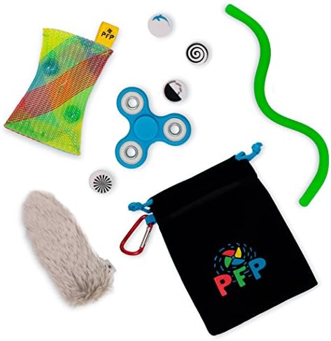 PFP Fidget Sensory Toys Set: Stocking Stuffers for Kids Gifts on Christmas, Birthdays, Easter, Comes with Pouch and Clip