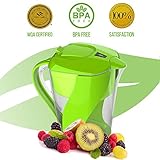 Premium Alkaline Water Filter Pitcher By PureGreen | 3,5L Water Ionizer, Filters Fluoride, Lead & Bacteria | 6 Layer Filtering System Cartridge For Healthy, Clean &Toxin-Free Mineralized Water
