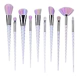 Lowen 10Pcs Unique Unicorn Makeup Brushes Set Fantasy Synthetic Kabuki Cosmetics Brush Kit