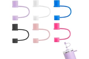 Foweroty 6|12 Pack 0.4in/10mm Straw Toppers, for Stanley Straw Covers Cap for Tumblers for Stanley 14|20|30|40|64 Oz Cup, Silicone Dust-Proof Caps（ Cup is Not Included）, 6 Pack