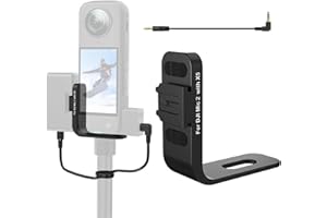 Microphone Expansion Cold Shoe Mount for Insta360 X5 with Audio Cable for DJI Mic 2 Receiver Audio Holder Bracket Adapter Acc