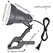 TORCHSTAR ETL-Listed 12W LED Clamp Work Lamp, Integrated 360° Rotatable Head, Ultra Bright Work Bench Light, Desk Lamp with Clip, 4000K Cool White, 6ft Plug & Play Cord