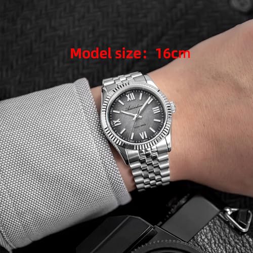 ADDIESDIVE 10.6 MM Luxury Watches for Men Women Roman Numerals Synthetic Sapphire VH Sweep Second Fluted Bezel Casual Wear Unisex Watch