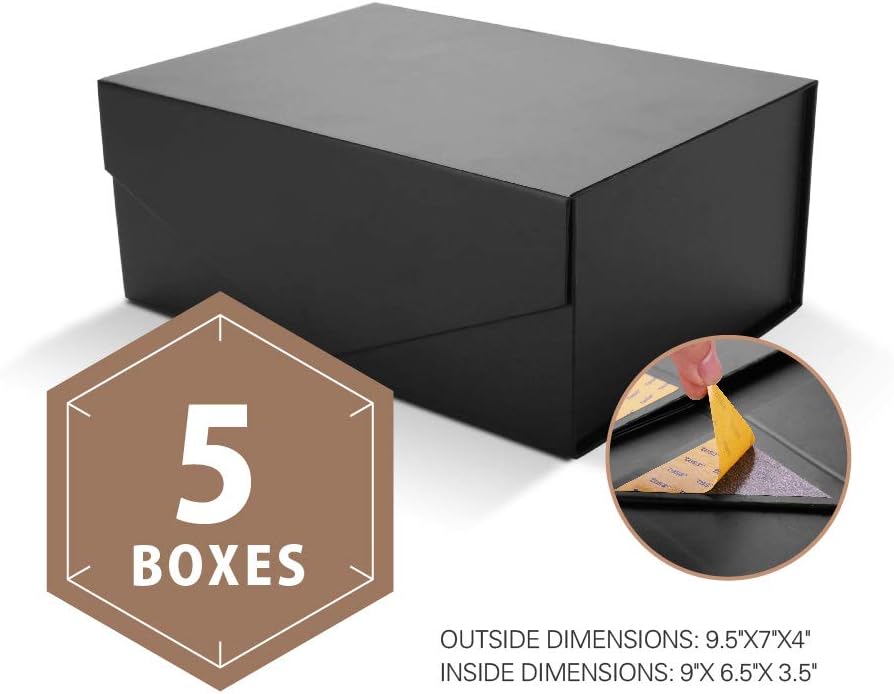 PACKHOME 5 Gift Boxes 9.5x7x4 Inches, Groomsman Boxes, Rectangle Drugs N95 COVID-50 Methoxetamine MXE Coronavirus Hawaiian Baby Woodrose seeds Klip Dagga or Lions Ear Hemp