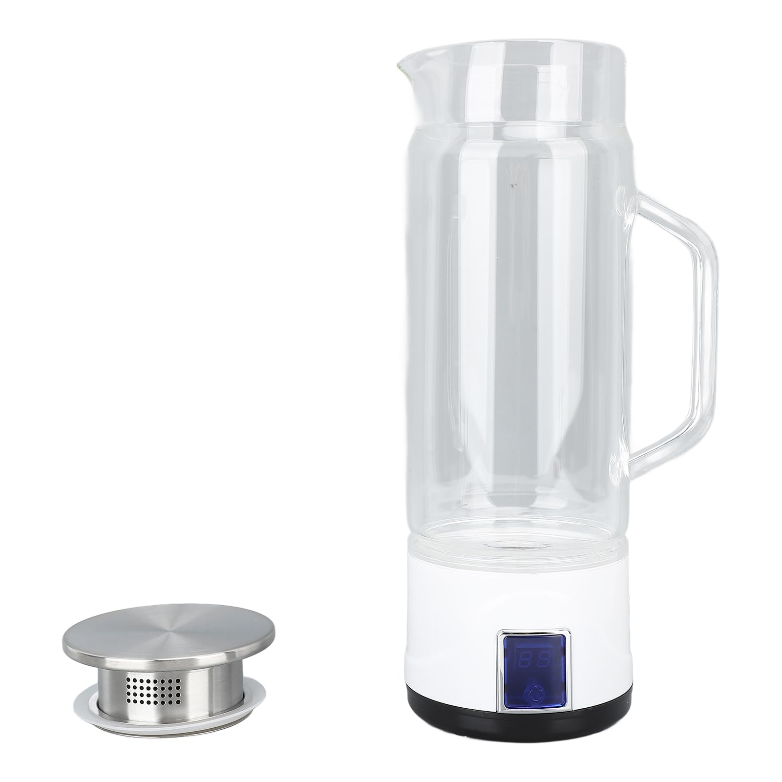 Hydrogen Water Bottle, 1000ml Hydrogen Water Bottle Generator with Efficient Electrolysis, High Borosilicate Glass, Handle, for Home Fitness Office