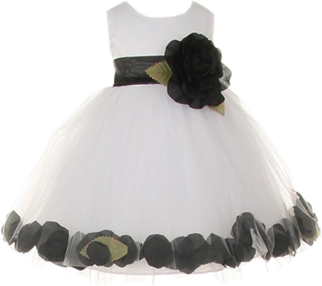 girls petal flower girl dress