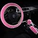 Cdycam Non-Slip Car Decoration Steering Wheel Handbrake Gear Shift Cover Plush New (Pink)