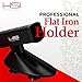 HSI Professional Flat Iron Holder - Heat Resistant Heavy Duty Hair Iron Stand - Easy to Install Storage for Personal or Professional Use