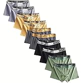 LuxeCore Men's Breathable Boxer Briefs 10-Pack - Airflow Anti-Friction, Moisture Wicking Quick-Dry Underwear Multipack