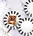 Disposable Plates - 80-Count Paper Plates, Party Supplies for Appetizer, Lunch, Dinner, and Dessert, Black and White Striped Design, 9 Inches in Diameter