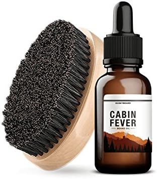 Beard Starter's Kit - Boar Bristle Beard Brush &amp; 1oz Beard Oil