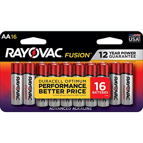 Rayovac AA Batteries, Fusion Premium Double A Battery Alkaline, 16 Count