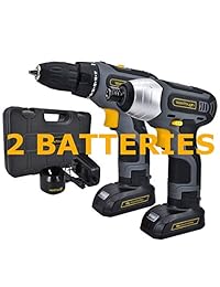Werktough CC006 - Kit de destornillador de impacto inalámbrico con batería de litio doble y cargador de 1 4"