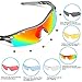 Polarized Sports Sunglasses 2 Pairs for Men Women Cycling Running Driving Fishing Golf Baseball (Grey-Grey)