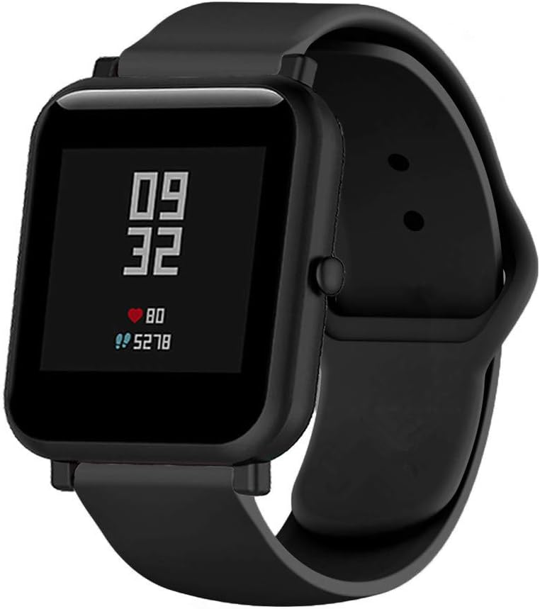 MLQSS 18mm 20mm 22mm Width Soft Silicone Smart Watch Bands,Quick Release Straps Compatible with Samsung Gear Sport,Adjustable Wrist Band for Ticwatch/Pebble/Huawei/Amazfit Pace Standard SmartWatch