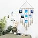 Toniya Hanging Photo Display Pictures Organizer Macrame Wall Bohemian Home Decor，with 30 Wood Clips