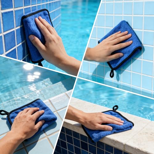 LALAGO Pool Brush, with 210 cm Adjustable Aluminium Bar, Pool Cleaning Brush, Brush Head with Handle, Cleaning Brush, Bottom Cleaning Brush (Set D)