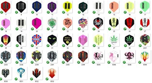 5 x Mixed Sets of Pentathlon Dart Flights Standard Shape