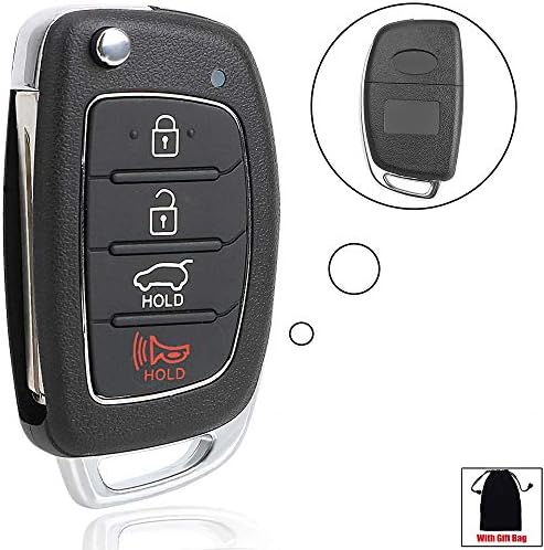 Dewangli Replacement Key Fob Caes For Hyundai 2013-2016 Sonata Santa Fe Flip Key Remote Control Key Fob Shell