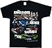 The Walking Dead Four Survivors Adult T-shirt Black L