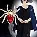 Red Rhinestone Spider Pin Women's Crystal Rhinestone Animal Insect Spider Brooch Pin Birthday Wedding Gift Mother's Day Brooches and Pins