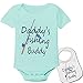 Daddy's Fishing Buddy -Cute Boutique Baby Bodysuit Onesie & Matching bib. Blue 3-6 Months