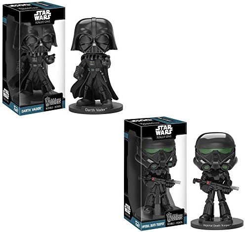 Funko Wacky Wobbler Figures - Rogue One: A Star Wars Story S2 - SET OF 2 (Darth Vader &amp; Imp Death Trooper)