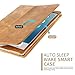iPad 9.7 Leather Case, BoriYuan Vintage Genuine Leather Smart Cover Protective Slim Folio Flip Stand for Apple iPad 9.7(A1822/A1823) with Card Slot Magnetic Sleep/Wake+Stylus+Screen Protector (Brown)
